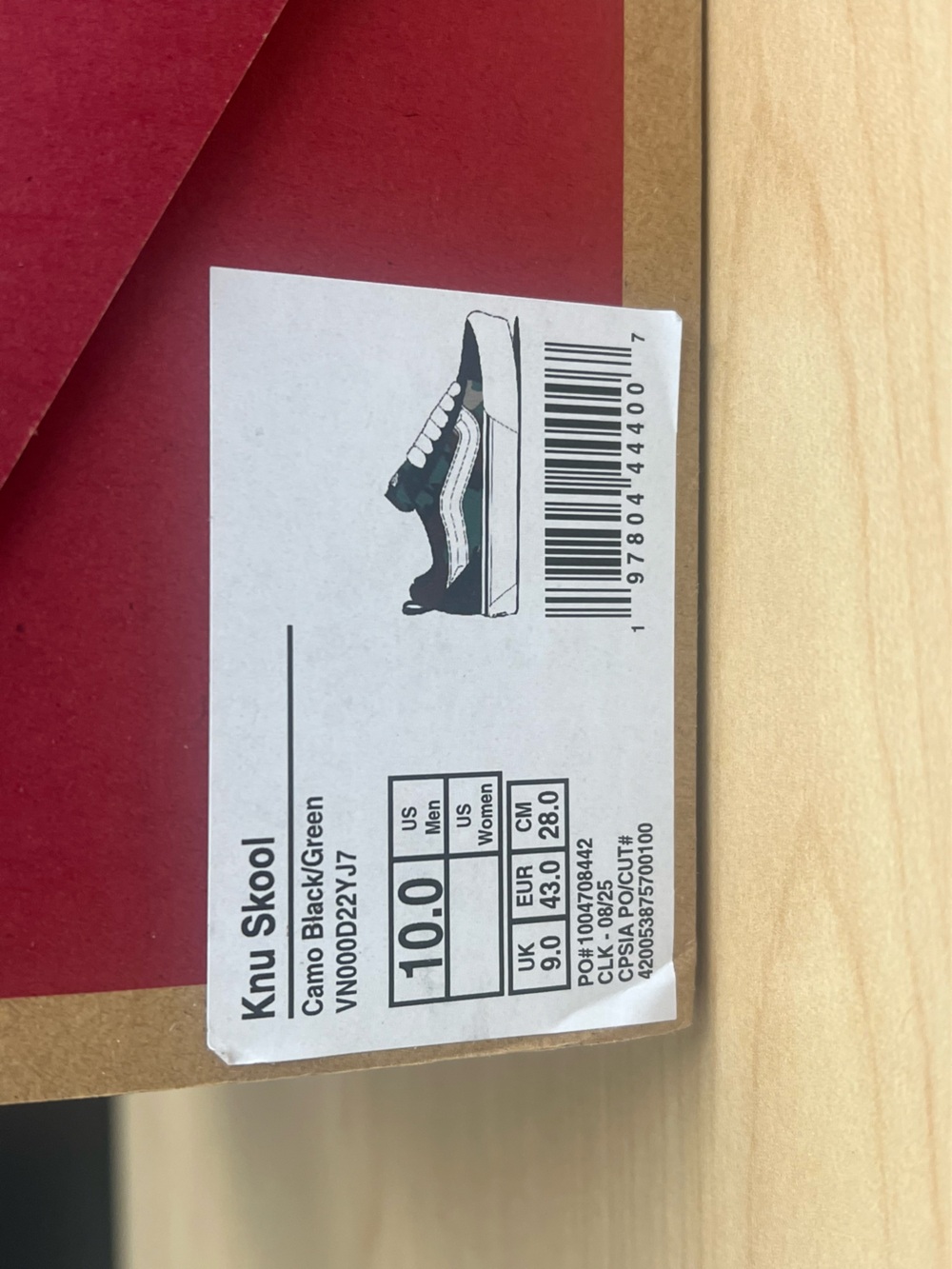 Vans Knu Skool Camouflage Black White Skate Shoes - Picture 5 of 5